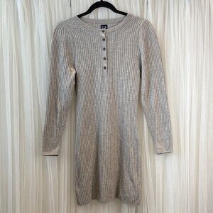 GAP Light Gray Long Sleeve Dress